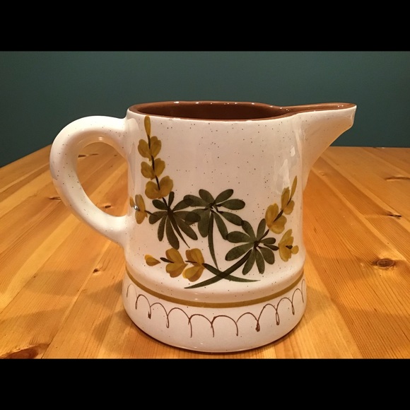 VINTAGE STANGL MCM POTTERY GOLDEN BLOSSOM PITCHER - Picture 3 of 6